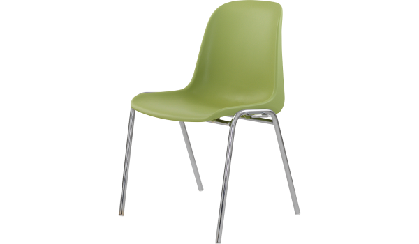 Chaise coque plastique vert SI-Aneel